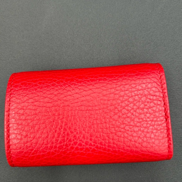Authentic Gucci Key Case Color Red Women Fashion W 9.5cm H 7cm D 1cm - Picture 11 of 14